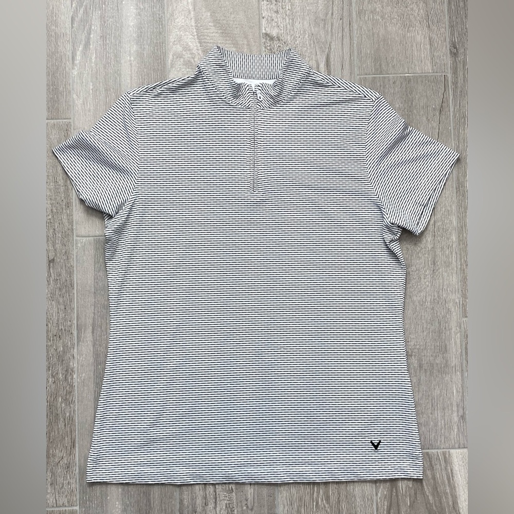 Callaway women’s golf shirt top black and white size Large.